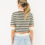 THML Olive Grove Striped Sweater