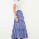 THML Midi Striped Skirt