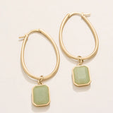 Spartina Chateau Hoop Earrings Frosty Green