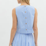 Kelly Button Back Top