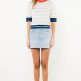 THML Color-block Stripe Crewneck Sweater