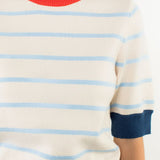 THML Color-block Stripe Crewneck Sweater