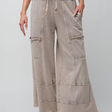 Cropped Knit Pants Mushroom