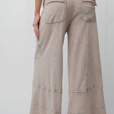 Cropped Knit Pants Mushroom