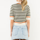 THML Olive Grove Striped Sweater