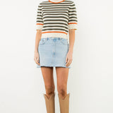 THML Olive Grove Striped Sweater