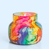 Capri Blue - Volcano Rainbow Watercolor Candle