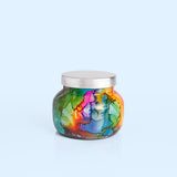 Capri Blue - Volcano Rainbow Watercolor Petite Candle