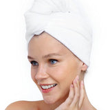 Microfiber Hair Towel - White Q