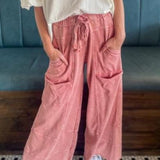 Cropped Knit Pants Mauve