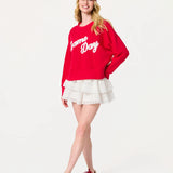 Game Day Relaxed Sweatshirt, Red