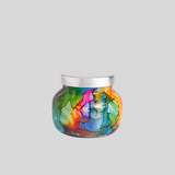 Capri Blue - Volcano Rainbow Watercolor Petite Candle