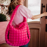 Quilted Puffer Tote Bag