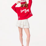 Game Day Relaxed Sweatshirt, Red