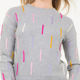 THML Grey Yarn Stripe Sweater