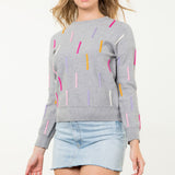 THML Grey Yarn Stripe Sweater