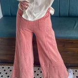 Cropped Knit Pants Mauve