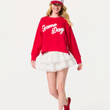 Game Day Relaxed Sweatshirt, Red