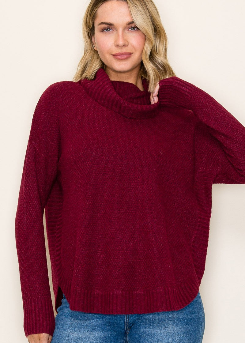 Long Sleeve Cowl Neck Sweater