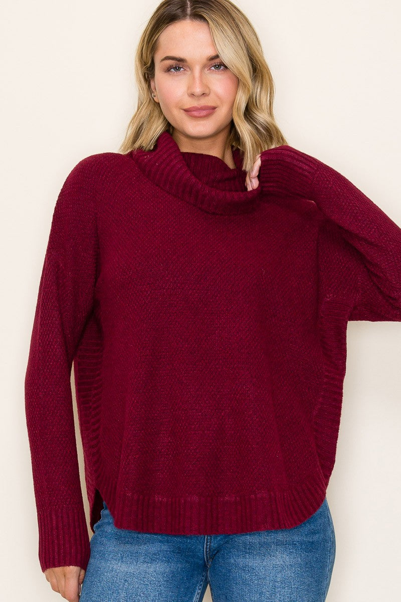 Long Sleeve Cowl Neck Sweater