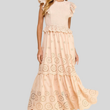 Eyelet Peach Dress