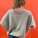 Mineral Washed Thermal V-Neck Top - 3 colors