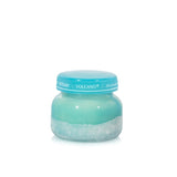 Capri_blue Artisan Luce d' Almafi 8oz Petite Candle Volcano Aqua glass vessel