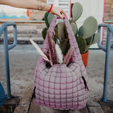 Quilted Puffer Tote Bag