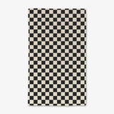 Geometry Checkered black and white towel