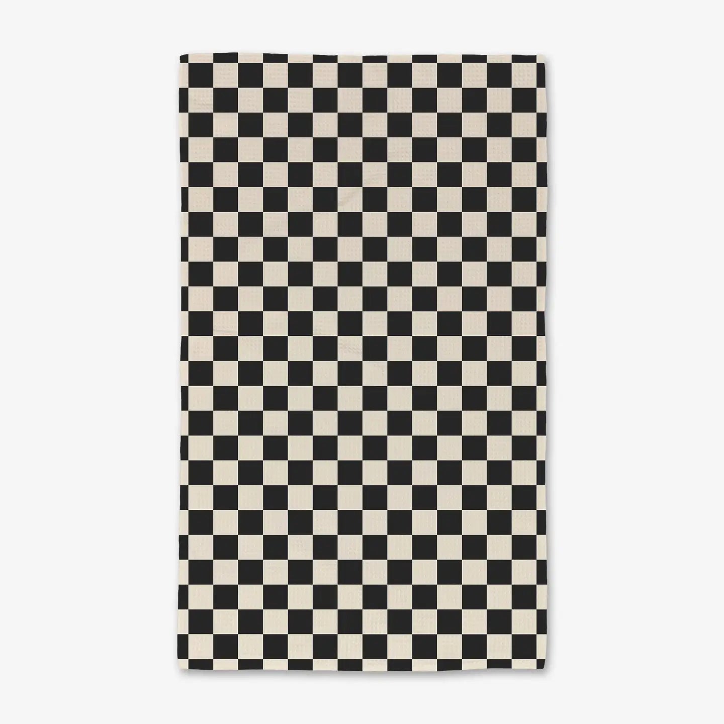 Geometry Checkered black and white towel