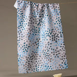 Geometry Cool Dots Tea Towel Grey, Blue and White