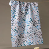 Geometry Cool Dots Tea Towel Grey, Blue and White