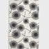 Geometry towel - white background with black flowers