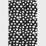 Geometry towel - Black background with white dots