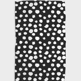 Geometry towel - Black background with white dots