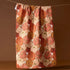 Geometry all over pumpkin print towel