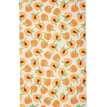 Towel with peach pattern on a white background
