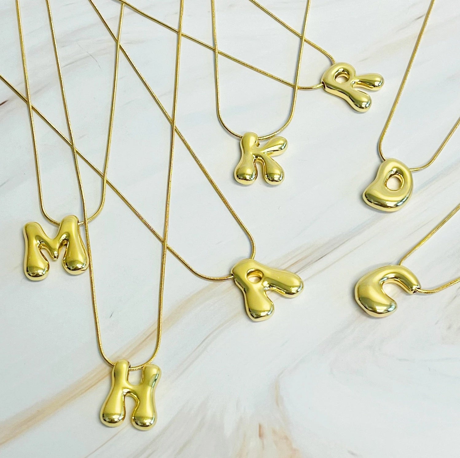 Gold Plated Initial Necklace