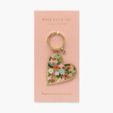 Rifle Paper Co. - Floral Heart Enamel Keychain