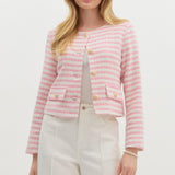 Pink Button Front Jacket