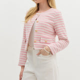 Pink Button Front Jacket