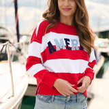 America Rugby Stripe Relaxed Sweatshirt