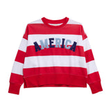 America Rugby Stripe Relaxed Sweatshirt