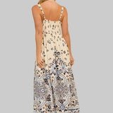 Border Print Maxi Dress
