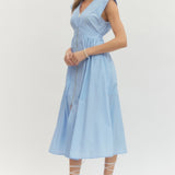 Zipper Front Dress - Lt. Blue