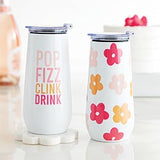 12oz Champagne Tumbler Pop Fizz