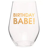 Birthday Babe Wine Glass