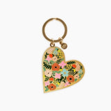 Rifle Paper Co. - Floral Heart Enamel Keychain