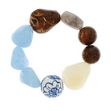 Marble Stone & Ceramic Ball Bracelet