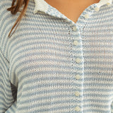 Blue & White Stripe Cardigan